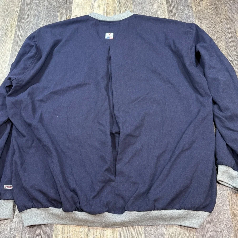 Tyndale FR Flame Resistant Navy Blue V-Neck Sweatshirt Mens 2XL HRC 2 USA